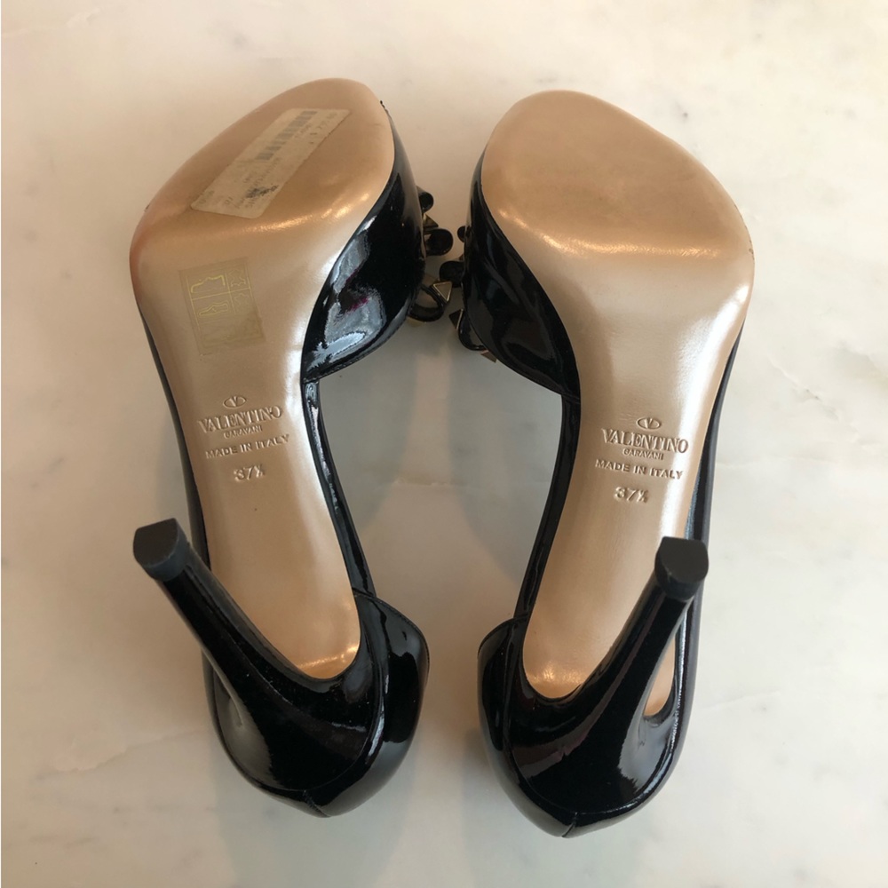 Valentino Black Rockstud D'Orsay Pumps NEW 7.5 - Picture 6 of 14